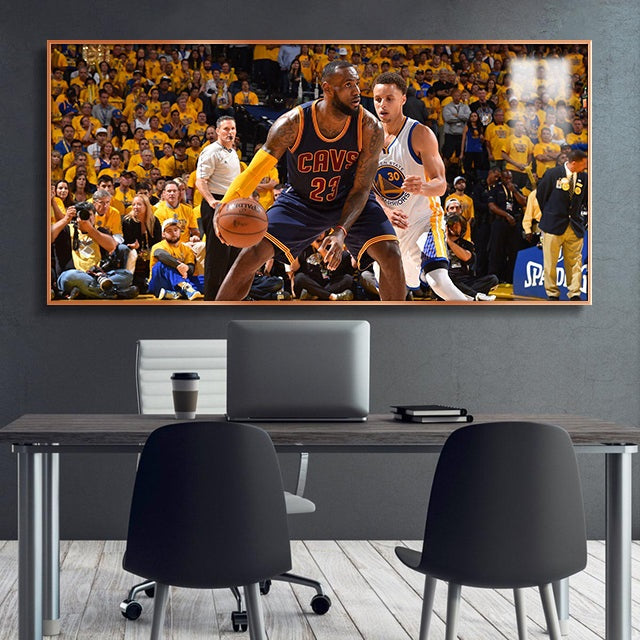 LeBron James and Stephen Curry Wall Art