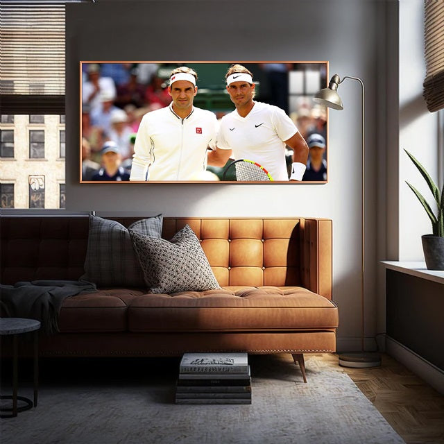 Roger Federer and Rafael Nadal Wall Art
