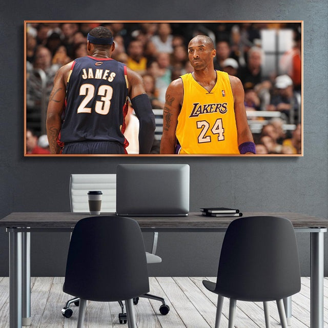 Kobe Bryant and LeBron James Wall Art