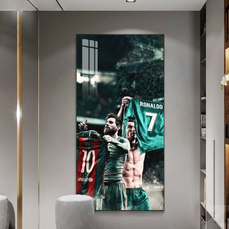 Cristiano Ronaldo and Messi Wall Art