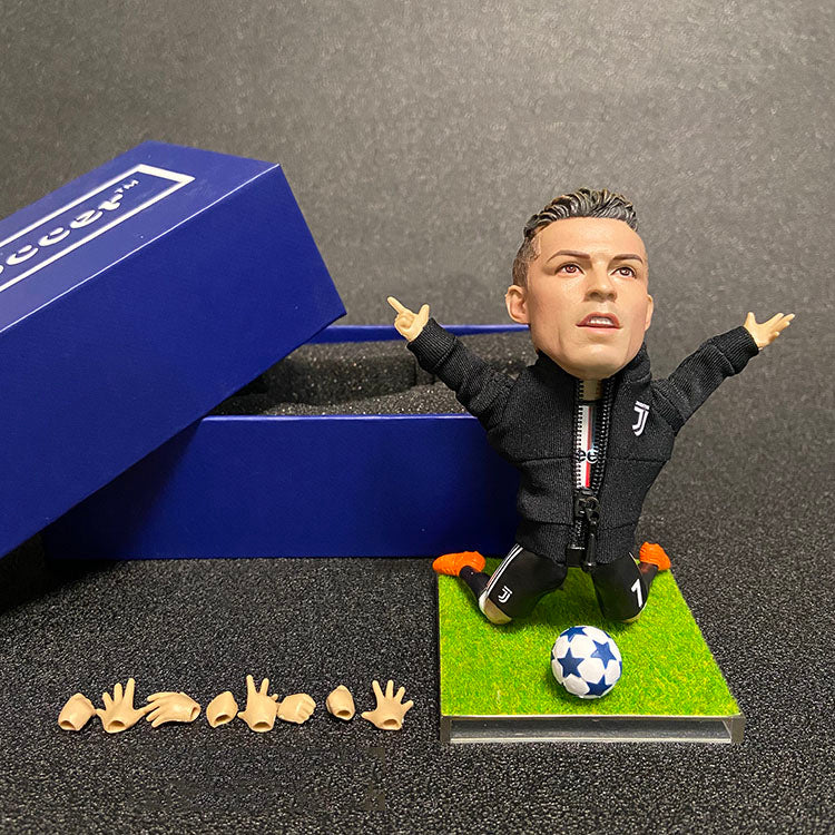 Soccer Player Action Figures, 12-15cm Altura, Mini Bonecas de Futebol