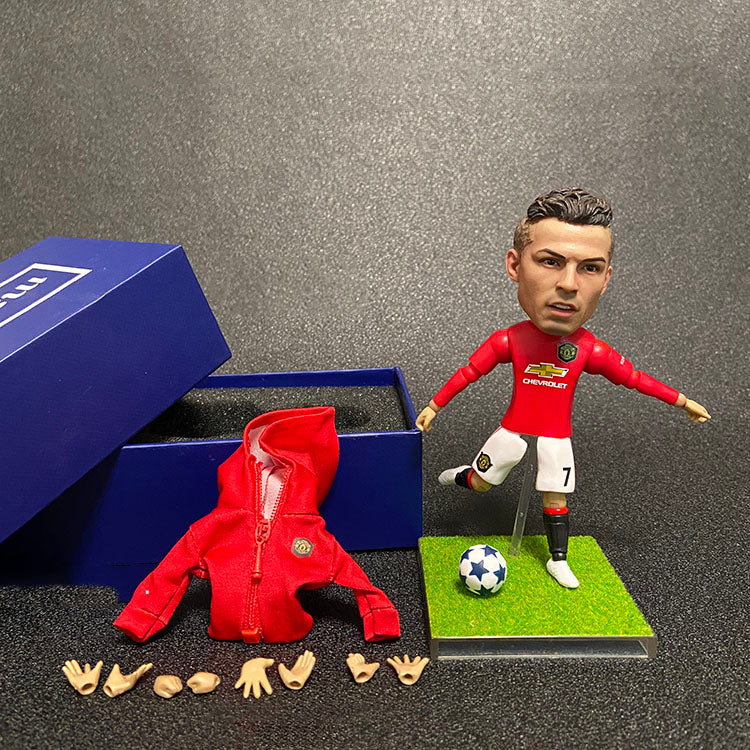 Soccer Player Action Figures, 12-15cm Altura, Mini Bonecas de Futebol
