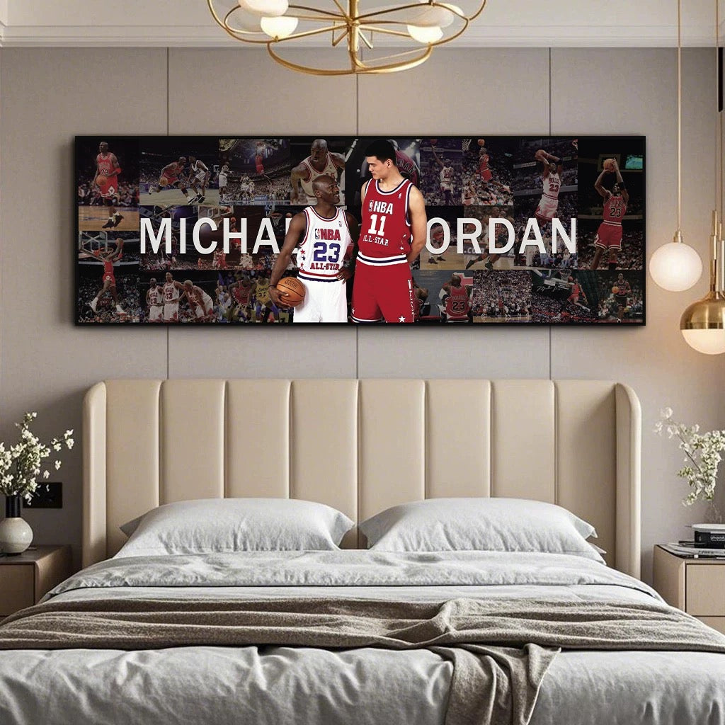 Michael Jordan And Yao Ming's Wall Art
