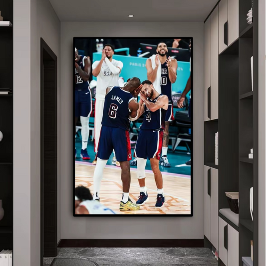 LeBron James and Stephen Curry Wall Art