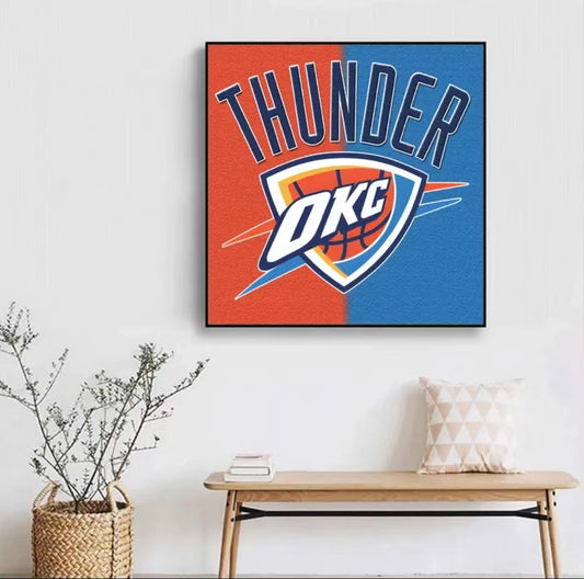 Oklahoma City Thunder logo Decorative Wall Art