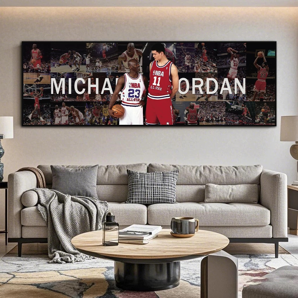 Michael Jordan And Yao Ming's Wall Art