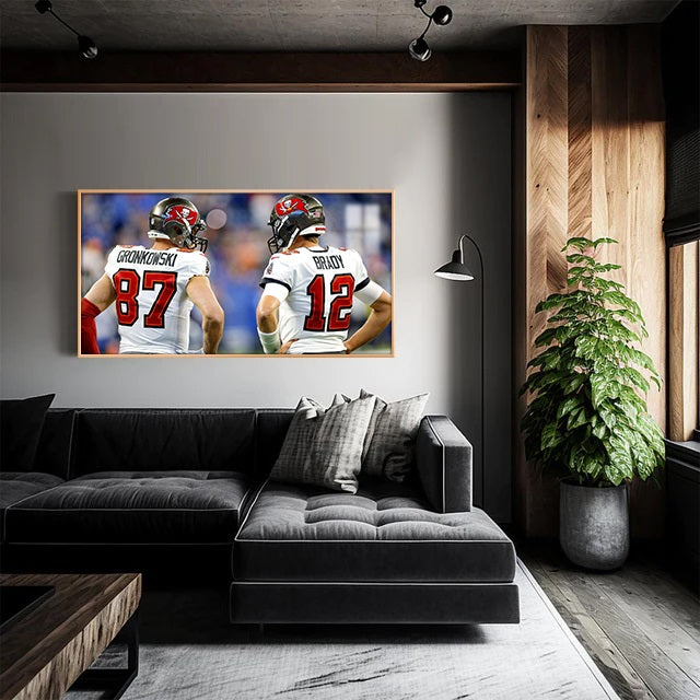 Tom Brady and Travis Kelce Wall Art