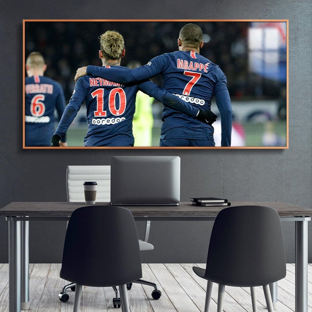 Kylian Mbappe and Neymar Wall Art