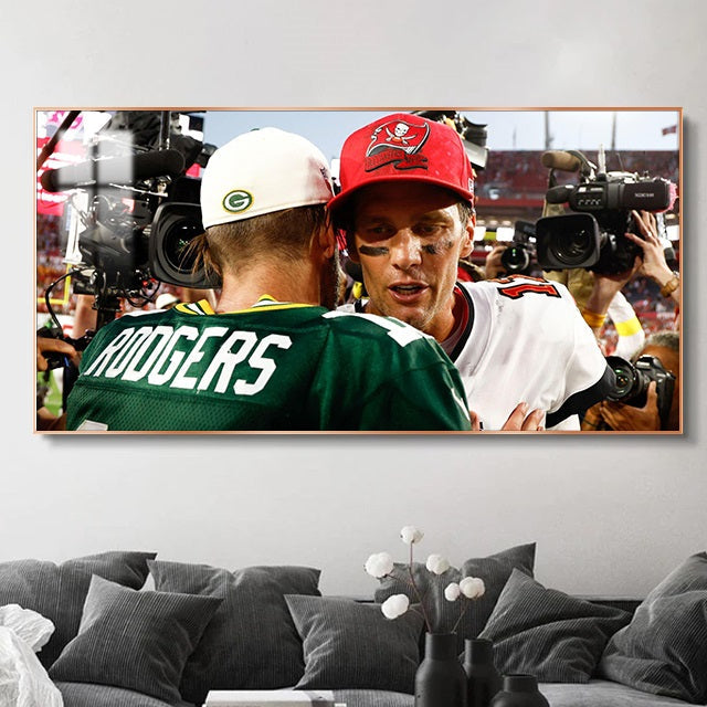 Tom Brady and Aaron Rodgers Wall Art