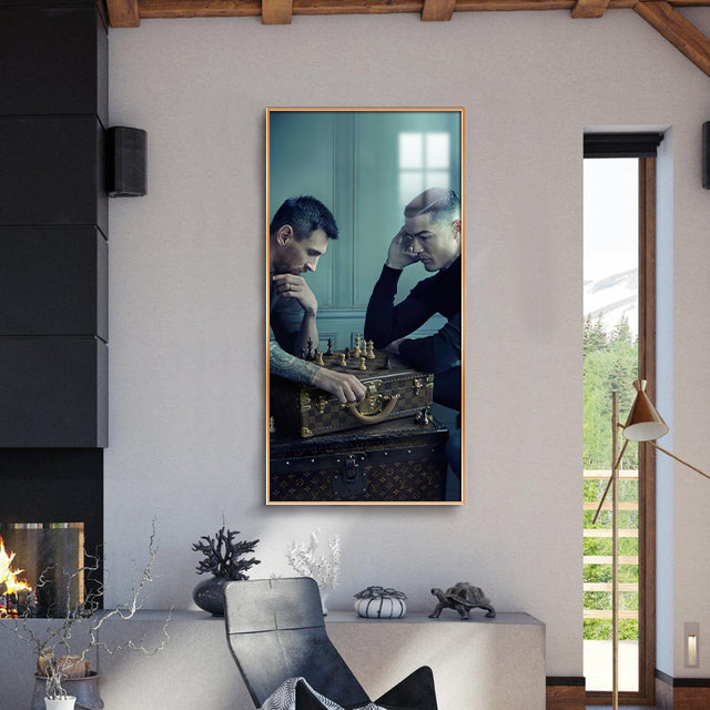 Lionel Messi and Cristiano Ronaldo Wall Art