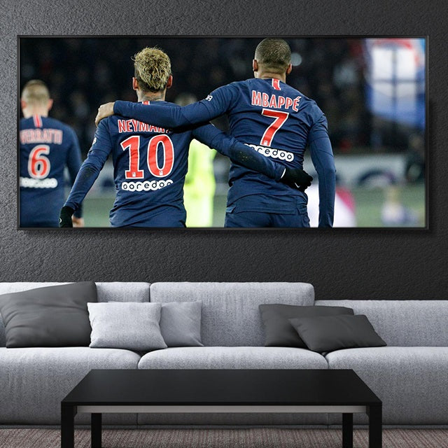Kylian Mbappe and Neymar Wall Art