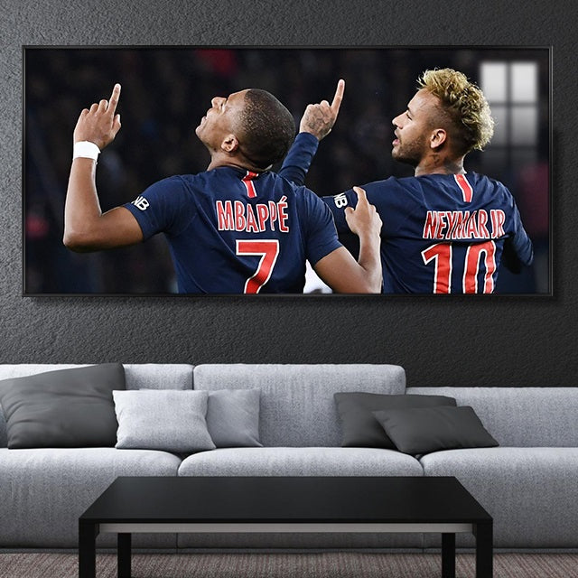 Kylian Mbappe and Neymar Wall Art