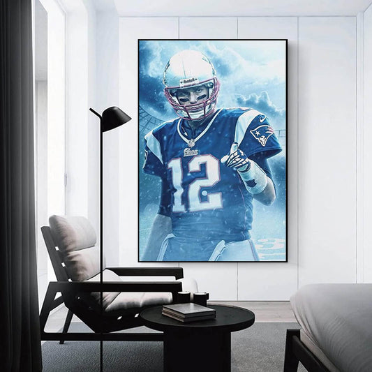 Tom Brady  Football Decorative Wall Art