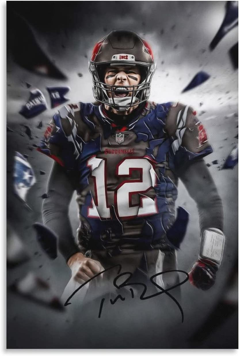 Tom Brady signature printed Decorative Wall Art